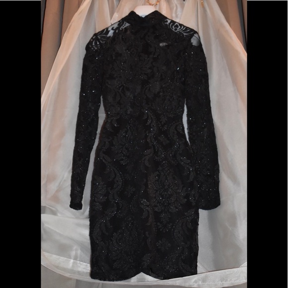 Black Velvet Mini Dress - Picture 3 of 7